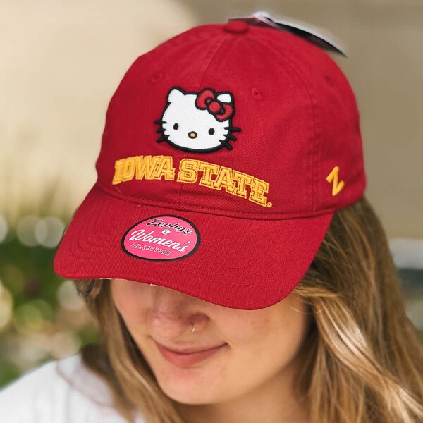 Zephyr Iowa State Hello Kitty Cardinal and Gold Hat front